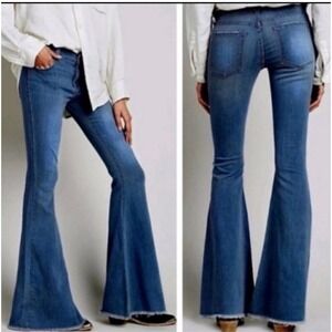 New AC For AG Jeans Skin 5 Bell Bottom Flare Jeans Medium Wash Size 30‎